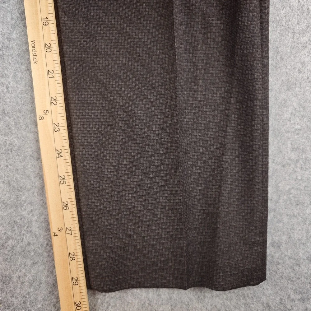 Banana Republic Dress Pants Mens 34x30 Slim Fit Brown 100% Wool Flat Front Check